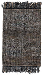 SAFAVIEH Natural Fiber Collection Accent Rug - 2' x 3', Charcoal & Natural, Handmade Woven Fringe Jute, Ideal for High Traffic Areas in Entryway, Living Room, Bedroom (NF826H) - color: Charcoal/Natural, size: 2' x 3' (Rectangular)