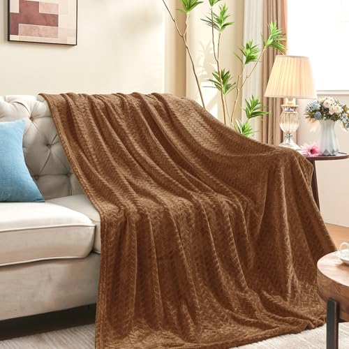 inhand Fleece Twin Blanket for Bed Chocolate Brown Throw Blanket for Couch Super Soft Cozy Warm Blankets and Throws Lightweight Fuzzy Large Blanket for Sofa Bed Office,60x90 inches - color: Chocolate Brown, size: Twin/Twin XL-60x90 IN