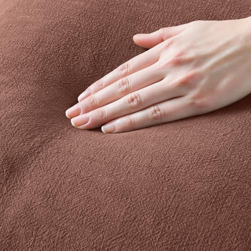 MIULEE Decorative Throw Pillow Covers Neutral Linen Fringe Throw Pillows Set of 2 Autumn Glaze Boho Farmhouse Cushion Covers with Tassels for Couch Sofa Bed Living Room Spring Decor 18x18 Inch - color: Autumn Glaze, size: 18" x 18" (Pack of 2)