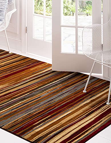 Unique Loom Barista Collection Area Rug - Icatu (3' 1" x 5' 3" Rectangle, Beige/Brown) - size: 3'1" x 5'3" (Rectangular)