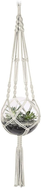Macrame Plant Hanger Basket Liners Cotton Rope 4 Legs for Indoor Outdoor Decorations,Set of 2 (34 inch)