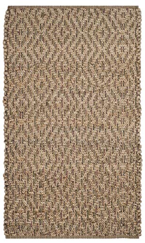 SAFAVIEH Natural Fiber Collection Accent Rug - 3' x 5', Natural & Red, Handmade Diamond Trellis Jute, Ideal for High Traffic Areas in Entryway, Living Room, Bedroom (NF873A) - size: 3' x 5' (Rectangular)
