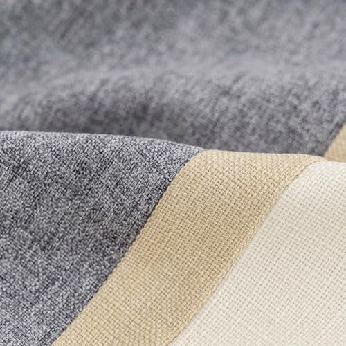 Yangest Patchwork Pillow Cover 18x18 Inch Luxury Cotton and Linen Cushion Cover Square Pillowcover for Couch Bedroom Living Room, Gray - color: Grey, size: 18" x 18" (Pack of 1)