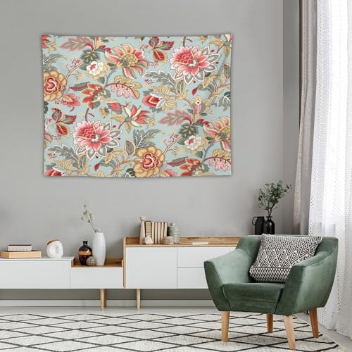 Houselerax Boho Vintage Flower Tapestry Wall hanging,Bohemian Blossom Colorful Mandala Flower Tapestries, Botanical Spring Multi Color Tapestry for Bedroom Home Hippie Wall Decor 40"x30" - color: Boho Floral-11, size: W40xL30in