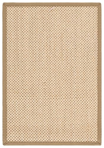 SAFAVIEH Area Rug 2x3 - Natural Fiber Collection - Maize & Linen Color, Sisal, Woven Design with Border (NF141B) - color: Maize/Linen, size: 2' x 3' (Rectangular)