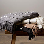 DII Woven Loop Throw Collection, 50x60, Off-White - color: Off-white