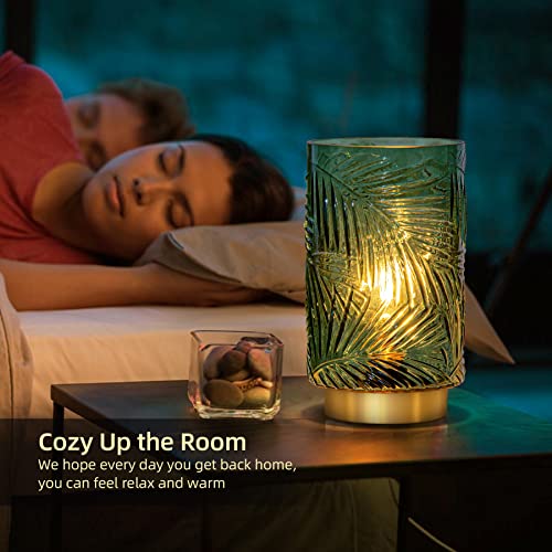 Battery Operated Table Lamp, Cordless Lamps for Home Décor, Nightlight with LED Bulb with Timer for Living Room Bedroom Tabletop Entryway Centerpiece Gift(S Green) - color: Green, size: Small