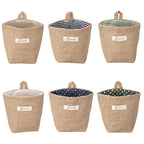 Hanging Basket, 6 Pack Wall Baskets, Wall Hanging Storage Bag Linen Small Hanging Storage Baskets for Organizing for Toy Makeup Kit Small Stuff, Flower Plant Wall Basket Decor - style: Style 2