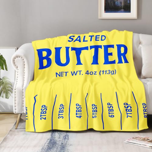Aimego Salted Butter Flannel Blanket Funny Food Theme Soft Throw Blanket Novelty Gift for Baking Lovers Cozy Couch Bed Sofa Nap Blanket 50x60 Inch Home Decor - color: A-panda Blanket