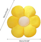 lannery Flower Plush Throw Pillows, Flower Floor Pillow Seating Cushion Toy for Reading, Room, Watching TV (19.7", Yellow-1)