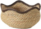 Wave Woven Planter Basket for Indoor Plants - Compact Multi-Use Storage Basket for Flowers, Farmhouse Home Decor - Fits Fresh/Artificial Plants(L)