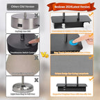 16.1'' 3-Way Dimmable Touch Control Table Lamp with USB Ports and AC Power Outlet Modern Bedside Nightstand Lamp Fabric Shade and Metal Base for Bedroom Living Room LED Bulb Included Warm White - color: Gray
