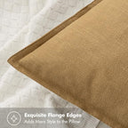 MIULEE Neutral Gold/Brown Linen Pillow Covers Pack of 4 Decorative Natural Throw Pillow Covers Soft Accent Boho Farmhouse Couch Pillowcases Modern Spring Decor for Living Room Bed Sofa 18x18 Inch