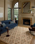 Loloi Chris Loves Julia Rue Collection RUE-01 Wheat/Sage 2'-3" x 3'-9" Accent Rug Jute Neutral Floral Living Room Bedroom Rug - color: Wheat / Sage, size: 2'3" x 3'9" (Rectangular)