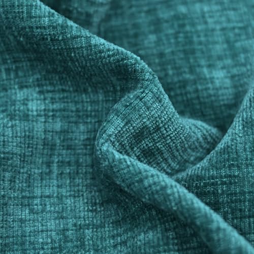 CaliTime Throw Pillow Covers Decorative 18 X 18 Inches Pack of 2 Cozy Chenille Cushion Cases for Couch Sofa Bed Living Room Home Teal - color: Teal, size: 18" x 18" (Pack of 2)