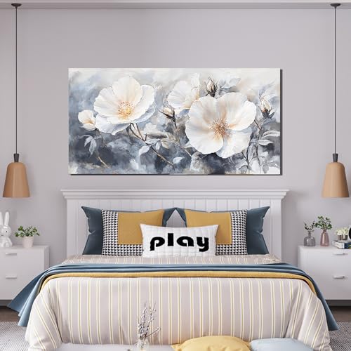 Canvas Wall Art Decor Black and White Wall Art Decorations Vintage Flower Wall Art Prints Wall Art Pictures for Living Room Canvas Art Wall Decor Artwork for Walls Bedroom Office Decor 20" X 40" - color: XY-01D, size: 40"L x 20"W