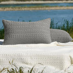 PHF 100% Cotton Waffle Pillow Shams Standard Size, 2 Pack 20" x 26" Soft Skin-Friendly Pillowcases, No Filling, Aesthetic Woven and Breathable Waffle Weave Pillow Case Covers for Bed, Dark Grey - color: Dark Grey, size: 26" x 20" (Pack of 2)