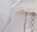Calla Angel Sage Garden Luxury Pure Cotton Quilted Pillow Sham, Standard, 20x26, White - color: White, size: Standard