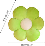 lannery Flower Plush Throw Pillows, Flower Floor Pillow Seating Cushion Toy for Reading, Room, Watching TV (25.6", Green)