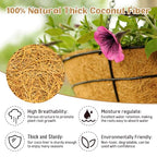 Legigo 3 Pack 18 Inch Hanging Basket Coco Liners Replacement, 100% Natural Round Coconut Coco Fiber Planter Basket Liners for Hanging Basket Flowers/Vegetables - color: 3pcs, size: 18 Inch