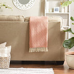 DII Diamond Throw Collection Cotton Woven, 50x60, Spice - color: Spice
