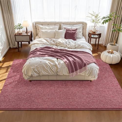 Pettop 4x6 Red Area Rugs for Living Room Bedroom, Thickened Memory-Foam Throw Carpet, Modern Minimalist Super Soft Kids Boys Girls Rug, Non-Slip and Washable Carpets for Dorm Home Decor - color: Red-white, size: 4' X 6' (Rectangular)