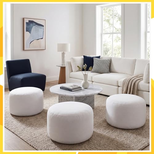 Boao 27 Inch Bean Bag Filler Pouf Ottoman Filling Footstool Filler Stuffing Ottoman Pouf Insert Round Floor Bean Bag Chair Filling - color: Filler, size: 27 Inches