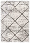SAFAVIEH Hudson Shag Collection Accent Rug - 2' x 3', Grey & Beige, Modern Trellis Design, Non-Shedding & Easy Care, 2-inch Thick Ideal for High Traffic Areas in Foyer, Living Room, Bedroom (SGH281J) - color: Grey/Beige, size: 2' x 3' (Rectangular)