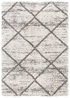 SAFAVIEH Hudson Shag Collection Accent Rug - 2' x 3', Grey & Beige, Modern Trellis Design, Non-Shedding & Easy Care, 2-inch Thick Ideal for High Traffic Areas in Foyer, Living Room, Bedroom (SGH281J) - color: Grey/Beige, size: 2' x 3' (Rectangular)