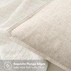 MIULEE Beige Linen Pillow Covers Pack of 4 Decorative Natural Solid Throw Pillow Covers Soft Accent Boho Farmhouse Couch Pillowcases Modern Spring Home Decors for Living Room Bed Sofa 18x18 Inch