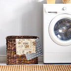 Tatuo Seagrass Magazine Baskets Magazine Holder Tall Narrow Woven Storage Wicker Basket Floor Bathroom Home Office Handwoven Holder for Books, Newspaper, File and Mail(Dark Brown) - color: Dark Brown
