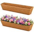 Y&M 36Inch Coco Liners for Window Box & Deck Basket – 2PCS Natural Coconut Fiber Planter Liners, Perfect for Hanging Baskets, Flower Basket, Planter Box, Balcony, Patio, Garden - color: 2pcs 36in Rectangular