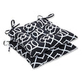 Pillow Perfect Trellis Indoor/Outdoor Tufted Wicker Chair Pad With Ties, 2 Count, 18.5 x 19, Black Kirkland Black - color: Black Kirkland Black