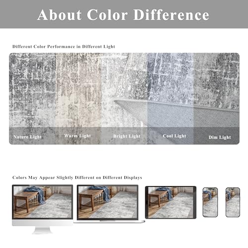 Abstract 2x3 Entryway Area Rugs: Washable Water Resistant Kitchen Rug Non-Slip Durable Doormat Ultra Soft Bedroom Beside Carpet Indoor Low Pile Floor Mat for Bathroom Stove Sink Area(2x3,Light/Grey) - color: Light/Grey, size: 2' x 3' (Rectangular)