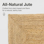 Super Area Rugs Farmhouse Jute Braided Rug - Reversible Natural Fiber- Eco Friendly Rug for Living Room - Kitchen - Entryway Hand Woven, Natural, Rectangle 2' X 3' - color: Natural, size: 2' x 3' (Rectangular)