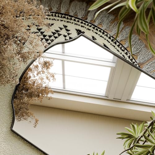 Full Length Mirror,Full Body Mirrors with Stand,32 x 71 Inch Wall Mirror Full Length for Bedroom Living Room Black - size: 71"L x 32"W