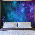 Lahasbja Galaxy Tapestry Blue Starry Sky Universe Space Tapestries Wall Hanging Mysterious Nebula Stars Backdrop for Living Room Dorm - size: 59.1"L x 78.7"W