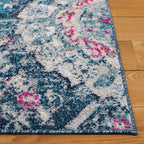 SAFAVIEH Madison Collection Runner - 2'3" x 12', Blue & Grey, Non-Shedding & Easy Care, Ideal for High Traffic Areas in The Living Room, Dining, Bedroom (MAD600M) - color: Blue/Grey, size: 2'3" x 12' (Runner)
