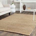 SAFAVIEH Natural Fiber Collection Accent Rug - 3' x 5', Natural, Handmade Farmhouse Fringe Jute, Ideal for High Traffic Areas in Entryway, Living Room, Bedroom (NF731A) - size: 3' x 5' (Rectangular)