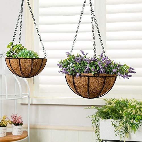 4pcs 16 inch Black Hanging Basket Chain with Hooks Flower Plant Pot Replacement Chain Hanger for Bird Feeders,Planters,Lanterns and Ornaments - size: 16 inch (4pcs)