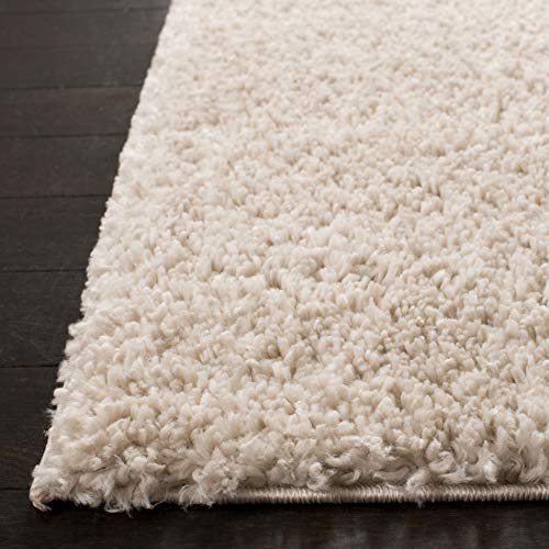 SAFAVIEH August Shag Collection Accent Rug - 2' x 3', Beige, Solid Design, Non-Shedding & Easy Care, 1.2-inch Thick Ideal for High Traffic Areas in Entryway, Living Room, Bedroom (AUG900D) - color: Beige, size: 2' x 3' (Rectangular)