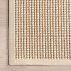 Rugs USA 2'6" x 12' Patricia Handmade Jute and Wool Indoor Runner Rug, Solid Farmhouse Design, Natural Fiber, for Bedroom, Living Room, Hallway, Office, Kitchen, Entryway, Ivory - size: 2'6" x 12' (Rectangular)