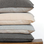 Decorative Throw Pillow Covers, Set of 4, 18x18 Inch Neutral Gray Slub Linen Accent Pillow Covers, Grey Neutrals - color: Gray Neutrals