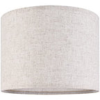 GO&SO Natural Linen Medium Drum Lamp Shades 13" Top x 13" Bottom x 10" High (Spider) Modern Beige Gray Lampshade for Table Lamps Bedside Lamps -Assembly Required - By GO&SO - color: Oatmeal Linen, size: 13*13*10 inch-1 Pack