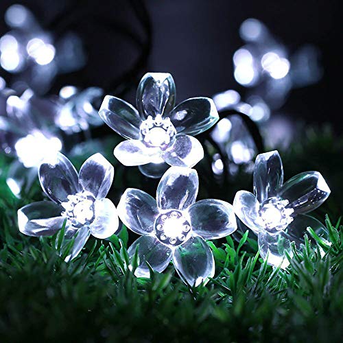 FULLBELL LED Lights for Bedroom Flower String Lights 33 Feets 100 LED Memory String Lights Indoor Outdoor Fairy Lights Bedroom Wedding Party Wall Home Decor Tiktok Trends Items (White) - color: Cool White
