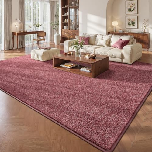 Pettop 4x6 Red Area Rugs for Living Room Bedroom, Thickened Memory-Foam Throw Carpet, Modern Minimalist Super Soft Kids Boys Girls Rug, Non-Slip and Washable Carpets for Dorm Home Decor - color: Red-white, size: 4' X 6' (Rectangular)