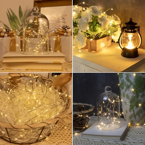 Fairy Lights Plug in,400FT 1200LEDs Waterproof Led String Lights,8 Modes Remote Twinkle Light for Outdoor Indoor Christmas Wedding Birthday Garden Party Decorations,Silver Wire,Warm White - color: Warm White, size: 400FT 1200Leds
