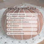 Poufs&Pillows Premium Moroccan Leather Pouf - Handmade - Delivered Stuffed - Ottoman, Footstool, Floor Cushion (Cognac Brown)