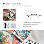 capasin Mandala Boho Macrame Wall Hanging Tapestry For Bedroom Tapestries Vertical Art Fabric Decor Door Living Room Bohemian (Style A, 17.5 * 43) - style: Style A