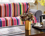 Xplanet Mexican Serape Blanket, 84 X 59 Inch, Cotton, Rectangular, Rose Pink, Tablecloth, All-Season, Tassel - color: Rose Pink